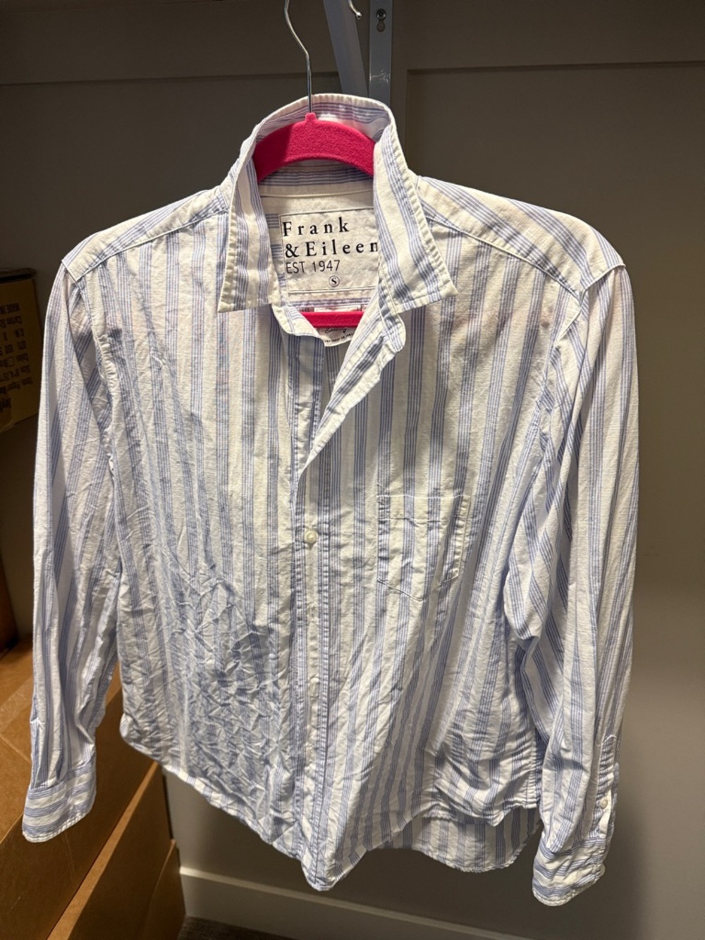 Frank & Eileen Light Blue Striped Button-Down Shirt